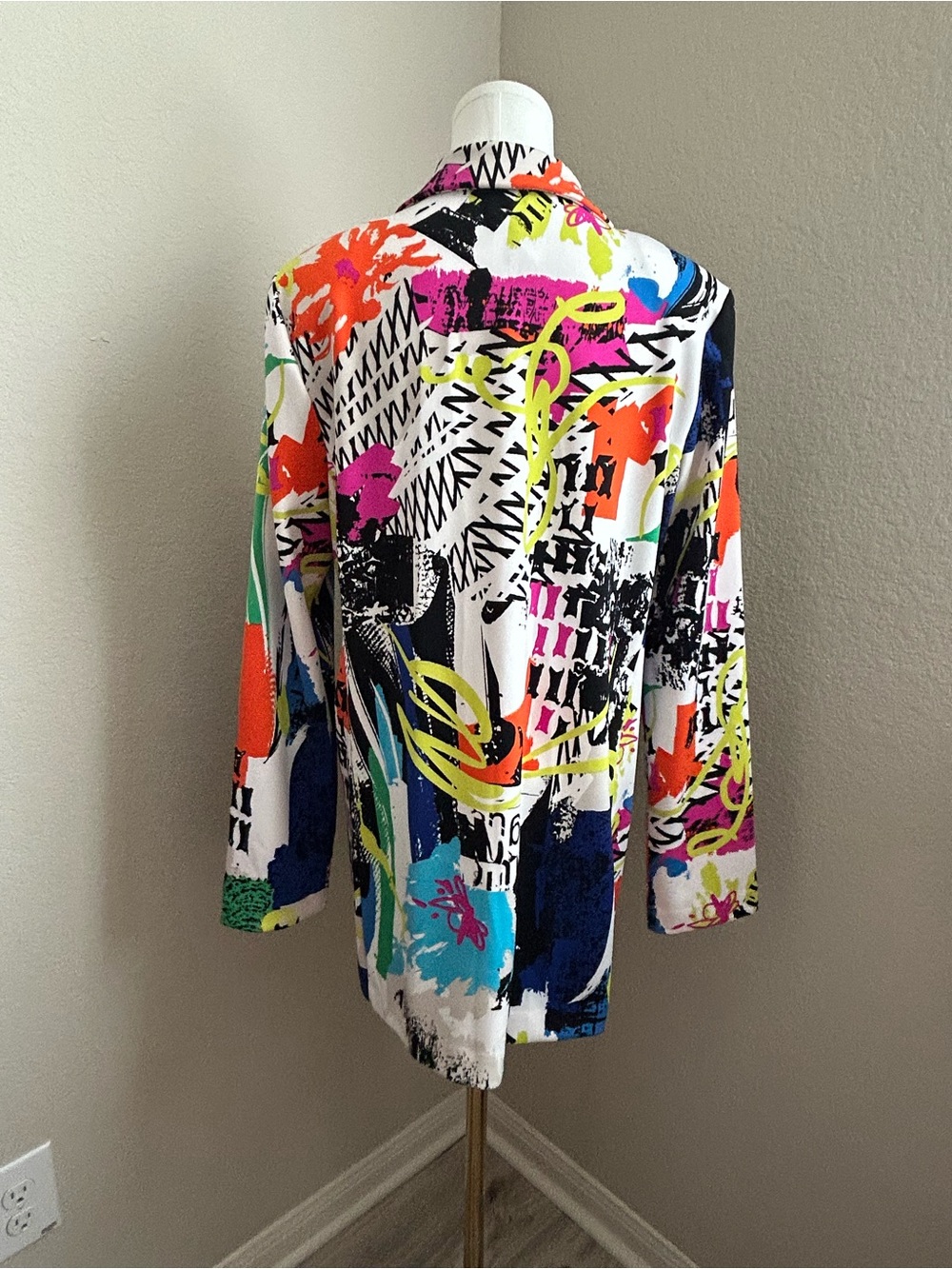 Joseph Ribkoff Multicolor Abstract Paint-Splash Blazer - Picture 2 of 6